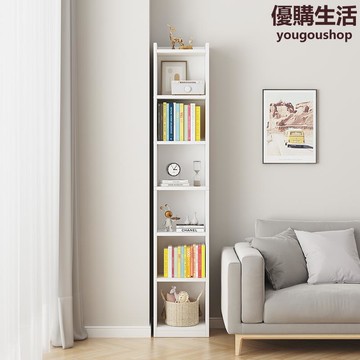 優購生活書架置物架落地家用簡易書柜客廳臥室墻角窄縫收納架夾縫靠墻超窄熱銷公司貨開發票收納櫃書櫃書架屏風置物架儲物櫃置物櫃