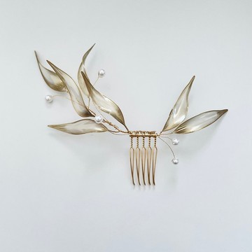 金屬線葉片髮梳