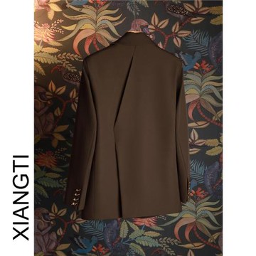 XT西裝外套女春秋季2025新款咖色氣質名媛高級感休閑寬松慵懶風