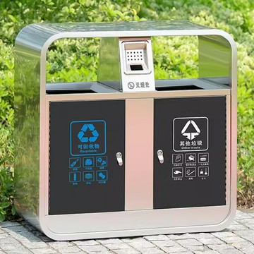 戶外垃圾桶 不銹鋼分類 大號商用景區公園市政環衛果皮箱 室外垃圾箱