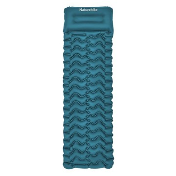 Naturehike 挪客 輕量帶枕充氣單人睡墊 FC01  湖藍色  200 x 60 x 6.5cm