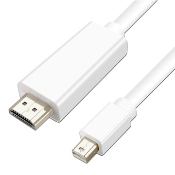 UniSync Mini DisplayPort公轉HDMI公高畫質影音轉接線 白/1.8M
