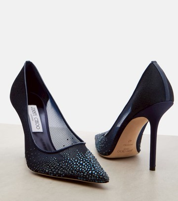Jimmy Choo Love 100 crystal-embellished pumps