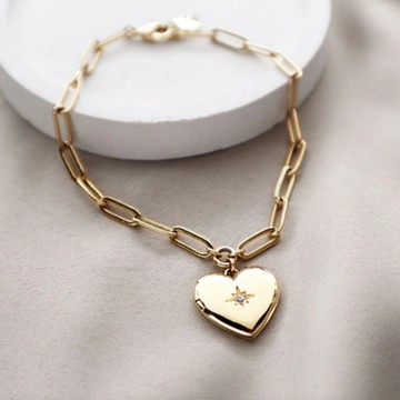 Wanderlust+Co  愛心吊墜盒手鍊