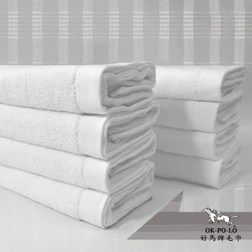 【OKPOLO】台灣製造純白毛巾12入組(飯店享受 平價消費)