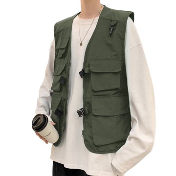 工裝背心 台灣現貨 可訂製LOGO 多口袋背心 工裝 男生 男生背心 男裝 上衣 工裝 BANG 背心【MN04】