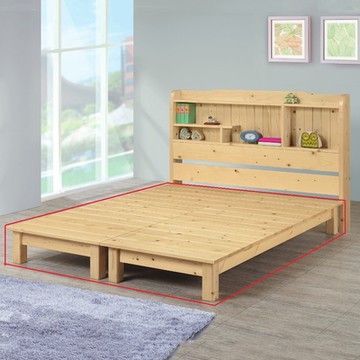 MUNA家居 松木5尺雙人實木床底 151X188X24cm