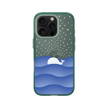 iPhone 16 Pro Clear 憂墨綠 - Ocean Collection: Let's Sea 海洋系列：一路向海 - 海波交響（鯨魚）
