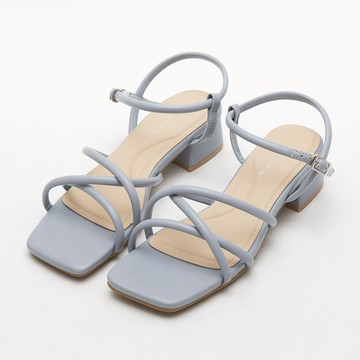 D+AF 絕美交叉細帶方頭中跟涼鞋