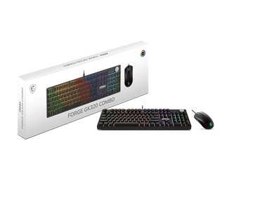 【新品上市】FORGE GK320 COMBO RED TC 電競鍵鼠組 (機械紅軸 / 12800DPI)
