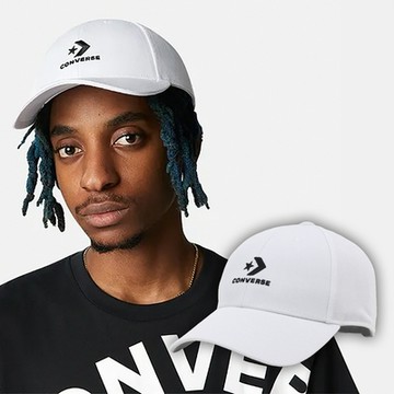 Converse 棒球帽 Lock Up Baseball Cap 白 黑 可調帽圍 刺繡 老帽 帽子 10022130A02