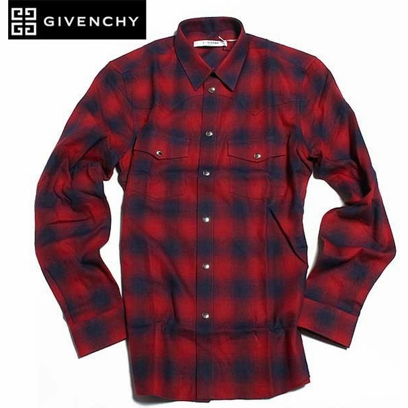 ジバンシー Givenchy メンズ トップス シャツ 長袖 シンプルデザインチェックシャツ 赤 16f 6016 321 600 R 61a 通販 Lineポイント最大get Lineショッピング