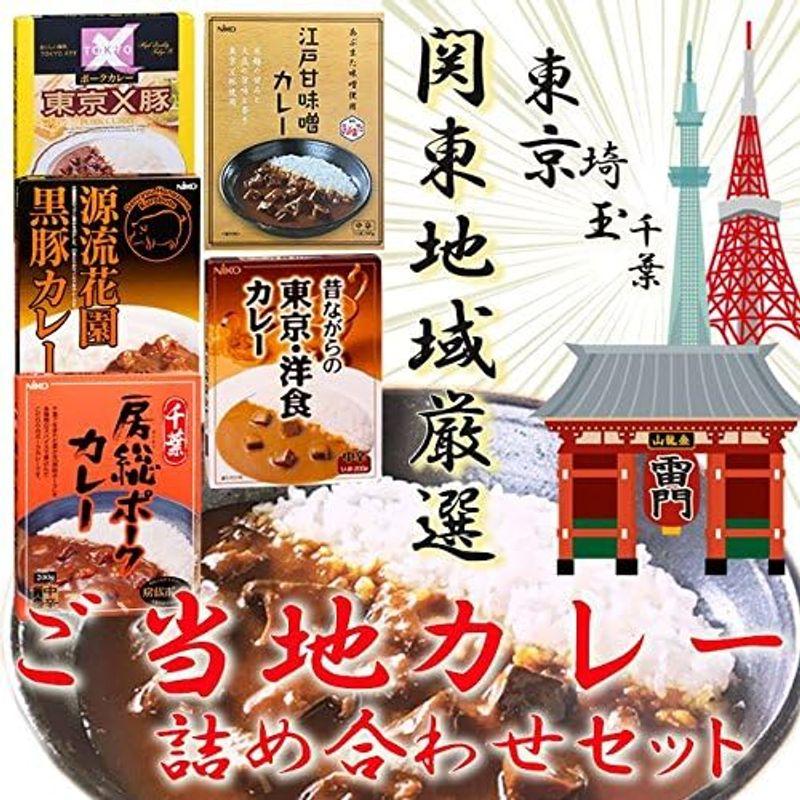 関東 ご当地 レトルトカレー 詰め合わせ 5種10食セット(昔ながらの東京・洋食 東京Ｘ豚 千葉房総 源流花園黒豚 江戸甘味噌)