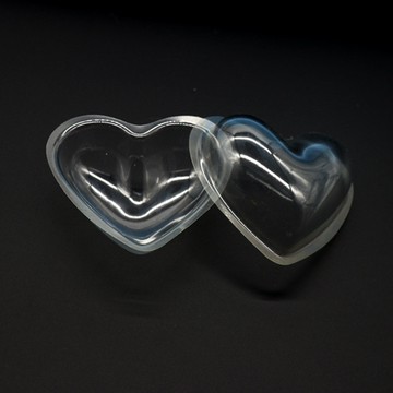 台灣出貨 手工DIY 9.5cm透明桃心塑料蓋 DIY手工桃心透明罩 兒童遊戲pvc透明罩