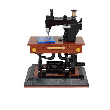 佳磚跨境積木玩具MOC-41609復古縫紉機模型小顆粒益智拼裝速賣通