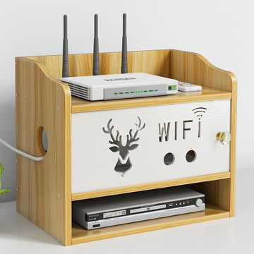 路由器收納盒wifi貓遙控器收納架插排電線插線板整理機頂盒置物架 收納 置物