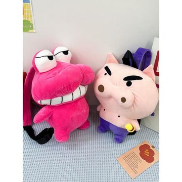 游樂者卡通周邊背包肥嘟嘟蠟筆小新動漫大力鱷魚公仔毛絨雙肩包