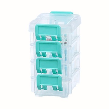 百貨King 高點連結盒/置物盒 連結設計穩固堆疊 透明盒身方便尋找  收納盒 透白色  1組