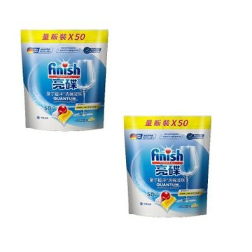 FINISH亮碟台式油汙重度油垢洗碗凝珠洗碗塊洗滌球洗碗錠1包組共100入洗碗機配件QUANTUM-2