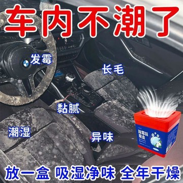 臺灣出🚚梔子清香車載除黴魔盒 車內專用吸濕除黴去異味神器 分解車內黴味菸味皮革味 固態緩釋持久留香 回南天泡水車防潮抑