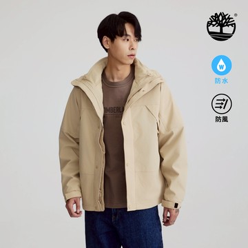 男款米色Winnick防水三合一外套|A69F2Y94