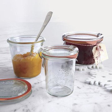 德國Weck密封儲物玻璃罐檸檬蜂蜜腌制罐果醬瓶燕麥酸奶杯家用帶蓋