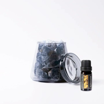 【Montagne】藍水晶｜富士山晶礦杯鍍色款（贈杯蓋）｜檀香10ml_廠商直送