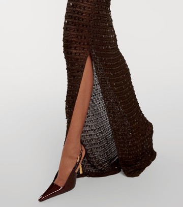 Aya Muse Enodia sequined halterneck maxi dress