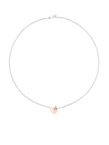 Dodo - 9kt rose gold heart necklace - women - Sterling Silver/9kt Rose Gold - One Size