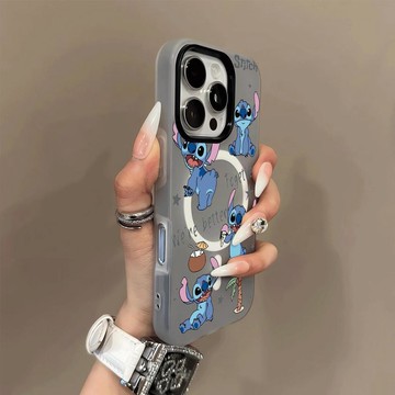 史迪奇適用於IPHONE17PROMAX手機殼16/15/14/13磁吸果凍二合一防摔
