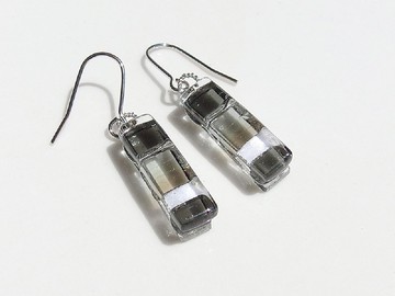 香玻璃（Kaoru [單色]）Aroma耳針/耳夾[金屬配件的選擇] [定做]