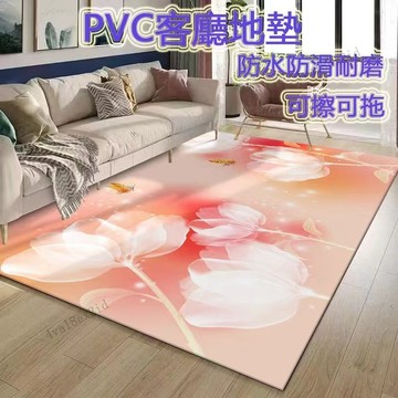 🔥臺灣出貨🔥客廳地毯ins風免洗可擦pvc地墊一抹凈沙髮茶幾毯防水耐臟可裁剪 DRPT