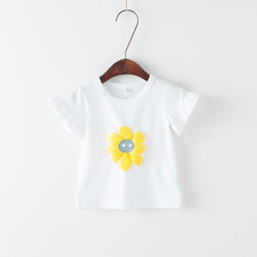 夏季6個月嬰幼兒T恤純棉薄款1歲女寶寶短袖女童半袖2打底衫3上衣4