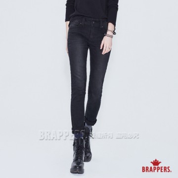 BRAPPERS 女款 新美腳Royal系列-低腰彈性七分skinny窄管褲-黑