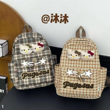 ✨元氣新品✨新款小衆韓版可愛卡通ins大學生書包豹紋揹包校園森系沐沐雙肩包ZQGO