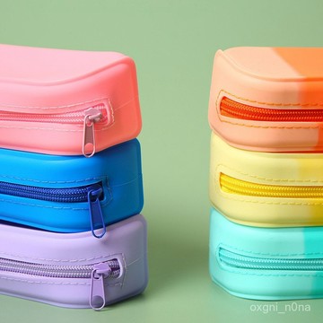 簡約小學生文具盒兒童鉛筆袋 大容量學習用品鉛筆盒硅膠筆袋G520-3【收藏】 UR7H