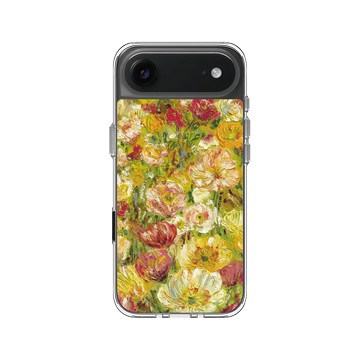 iPhone Air Clear Case（相機按鈕） 透明 - Emerald - 虞美人・立春 最初的繽紛