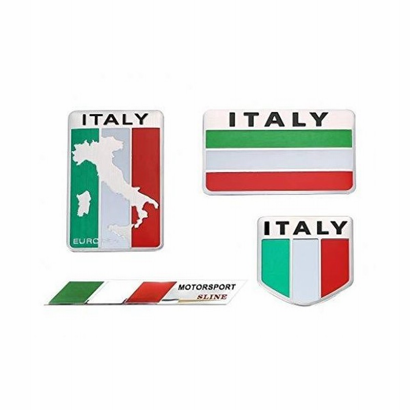 R Planning イタリア 国旗 アルミ プレート ステッカー デコレーション ラベル エンブレム 4枚 セット 通販 Lineポイント最大0 5 Get Lineショッピング