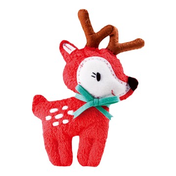 AVEnIR 縫工手作 DIY 陪伴孩子的小夥伴  小鹿娃娃 紅色  1個  24 x 17cm