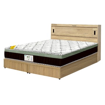 IHouse-品田 房間3件組(床頭箱+床底+床墊) 雙人5尺梧桐