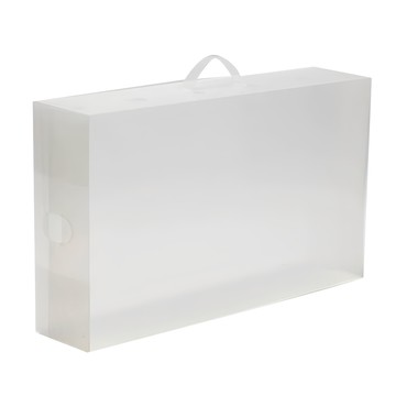 E.City 手提式多功能長靴萬用收納盒  透明色  2個