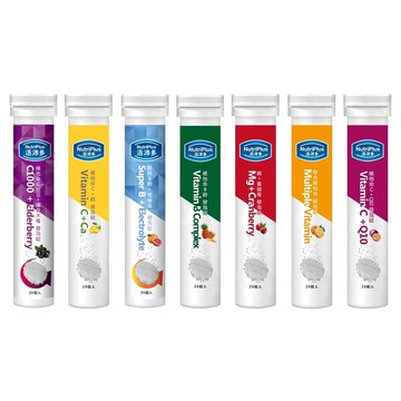 nutriplus活沛多發泡錠(20錠/罐) 維他命c 鈣 電解質 b群 鎂 綜合維他命 q10