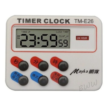 明家Mayka  24小時 電子計時器 TM-E26 (時鐘 正/倒數 磁吸/立/夾 大音量)