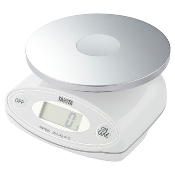TANITA 塔尼達 完全防水電子料理秤 可拆卸不鏽鋼秤盤 智慧扣重  KW002N  白色  3kg