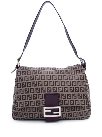 Fendi Pre-Owned - Zucchino Mamma shoulder bag - women - Canvas - One Size - Neutrals
