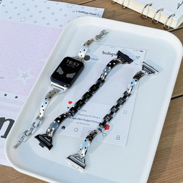 現貨速發🔥適用於 Apple watch 11 10 9 8 7 6 金屬波點手鐲錶帶 蘋果42 44 45 46mm
