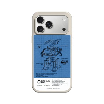 iPhone 17 Pro Max SolidX 貝殼灰 - CircularBlue - 淨海藍圖