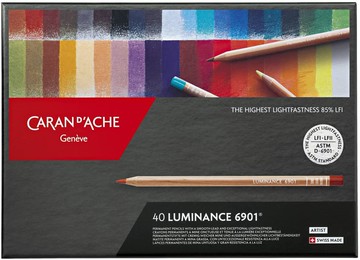 CARAN D'ACHE(卡達)LUMINANCE 6901®卡達專業系列極致油性色鉛筆*40色【APP滿額下單10%點數(單一帳號最高5000點)】1/31止