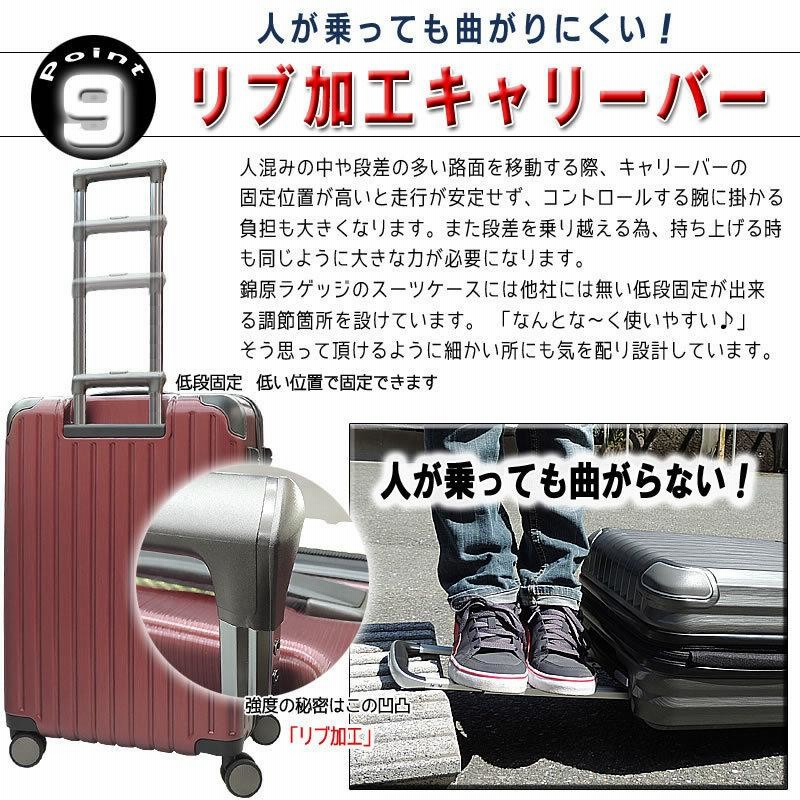 スーツケース Mサイズ 中型 超軽量 キャリーケース キャリー