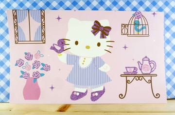 【震撼精品百貨】Hello Kitty 凱蒂貓~kitty大卡片~粉鳥紫